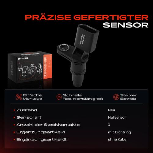 1x Nockenwellenposition Sensor für VW Golf IV V Polo Touareg Transporter V Skoda Fabia Seat Bild 1x Nockenwellenposition Sensor für VW Golf IV V Polo Touareg Transporter V Skoda Fabia Seat