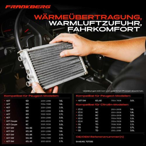 1x Wärmetauscher Innenraumheizung für Citroën C5 II RC RE DE C6 TD Peugeot 407 6D Bild 1x Wärmetauscher Innenraumheizung für Citroën C5 II RC RE DE C6 TD Peugeot 407 6D