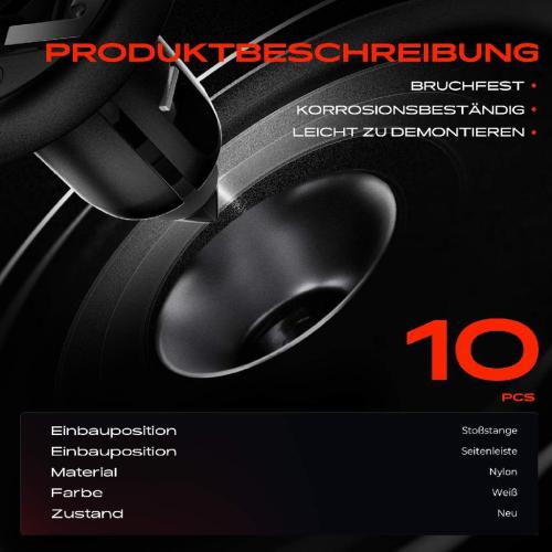 10x Befestigungsclips Stoßstange Seitenleiste für Citroën Jumper Fiat Ducato Peugeot Boxer Bild 10x Befestigungsclips Stoßstange Seitenleiste für Citroën Jumper Fiat Ducato Peugeot Boxer