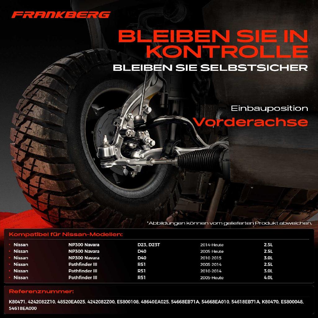 1x Querlenker Satz Vorderachse für Nissan NP300 Navara Pick-up Pritsche/Fahrgestell Pathfinder III Van