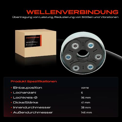 1x Gelenkscheibe Hardyscheibe Kardanwelle Vorne für VW Golf IV 1J1 Bora Audi A3 Skoda Octavia Bild 1x Gelenkscheibe Hardyscheibe Kardanwelle Vorne für VW Golf IV 1J1 Bora Audi A3 Skoda Octavia