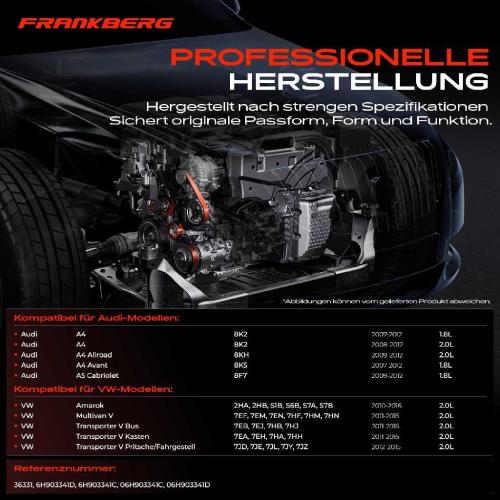 1x Umlenkrolle Führungsrolle für VW T5 7EB Audi A4 8K2 A5 8T3 Seat Exeo Bild 1x Umlenkrolle Führungsrolle für VW T5 7EB Audi A4 8K2 A5 8T3 Seat Exeo