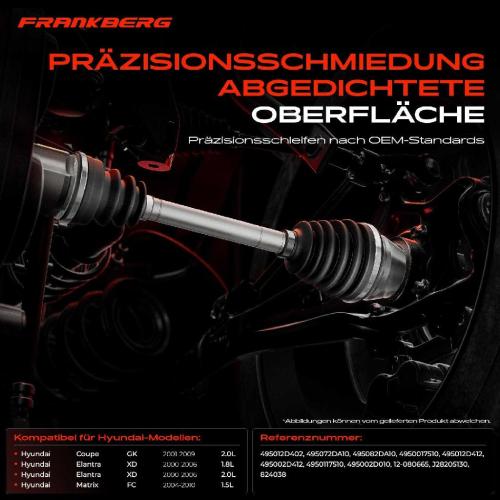 1x Antriebswelle Gelenksatz Vorderachse für Hyundai Coupe GK Elantra Stufenheck XD Bild 1x Antriebswelle Gelenksatz Vorderachse für Hyundai Coupe GK Elantra Stufenheck XD