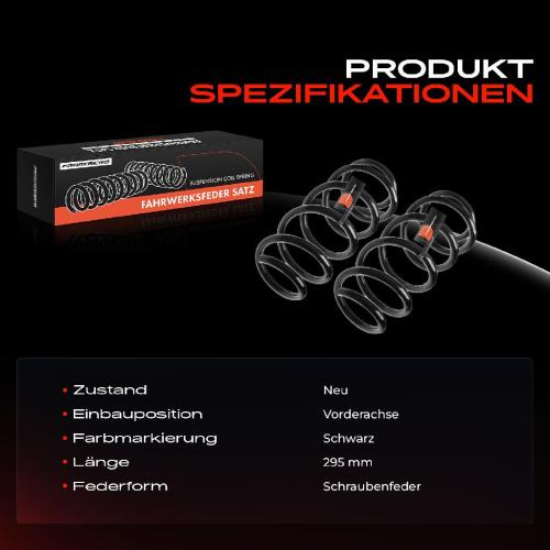 Frankberg 2x Fahrwerksfeder Vorderachse für Opel Meriva 1.2L 1.6L 1.8L 2003-2010 Bild Frankberg 2x Fahrwerksfeder Vorderachse für Opel Meriva 1.2L 1.6L 1.8L 2003-2010