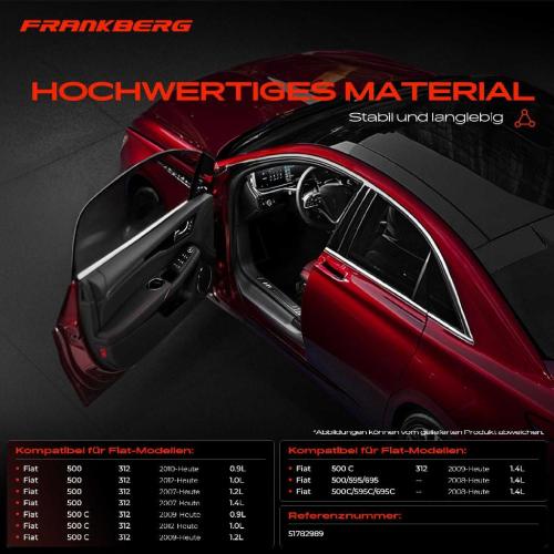 Frankberg 1x Türfeststeller Türfangband Türstopper Vorne für Fiat 500/595/695 500C/595C/695C Bild Frankberg 1x Türfeststeller Türfangband Türstopper Vorne für Fiat 500/595/695 500C/595C/695C