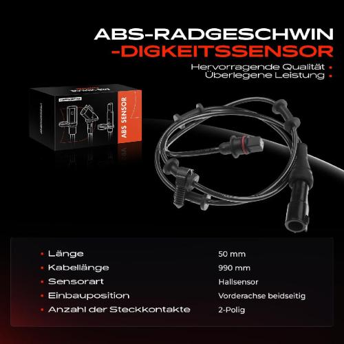 1x ABS Sensor Vorderachse beidseitig für Jaguar XF Sportbrake XJ XK Cabriolet Coupe XK8 Convertible 2002-2015 Bild 1x ABS Sensor Vorderachse beidseitig für Jaguar XF Sportbrake XJ XK Cabriolet Coupe XK8 Convertible 2002-2015