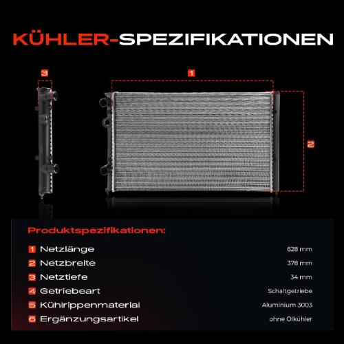 Frankberg 1x Kühler Wasserkühler Motorkühler für VW Polo Classic Variant Passat Lupo Seat Bild Frankberg 1x Kühler Wasserkühler Motorkühler für VW Polo Classic Variant Passat Lupo Seat