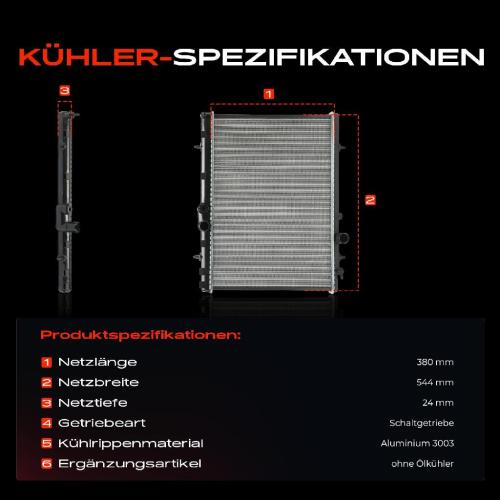 1x Kühler Wasserkühler Motorkühler für Citroën C5 2 3 Peugeot 407 Bild 1x Kühler Wasserkühler Motorkühler für Citroën C5 2 3 Peugeot 407
