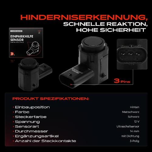 Frankberg 2x Parksensor PDC Sensor Hinten für Nissan Micra K12 Qashqai J10 JJ10E Bild Frankberg 2x Parksensor PDC Sensor Hinten für Nissan Micra K12 Qashqai J10 JJ10E