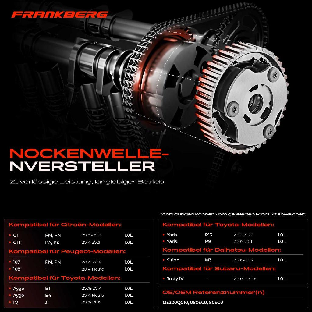 1x Nockenwellenversteller für Citroën C1 Daihatsu Peugeot 107