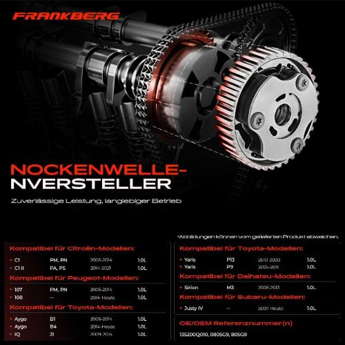 1x Nockenwellenversteller für Citroën C1 Daihatsu Peugeot 107 Bild 1x Nockenwellenversteller für Citroën C1 Daihatsu Peugeot 107