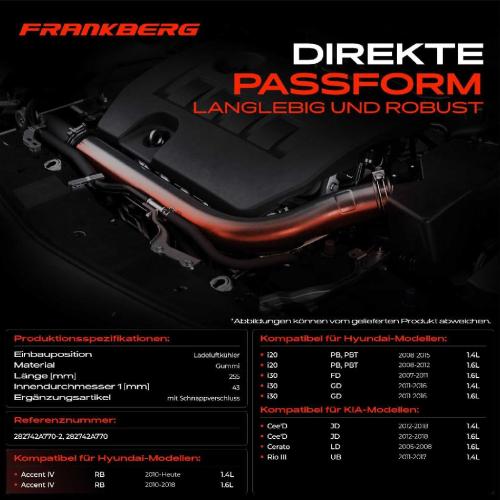 1x Kühlerschlauch Turboschlauch für Hyundai Accent IV IV Stufenheck i20 i30 KIA Cee'D Cerato Rio III Bild 1x Kühlerschlauch Turboschlauch für Hyundai Accent IV IV Stufenheck i20 i30 KIA Cee'D Cerato Rio III