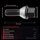 10x Radschraube für BMW X5 E53 3.0L 4.4L 2000-2006