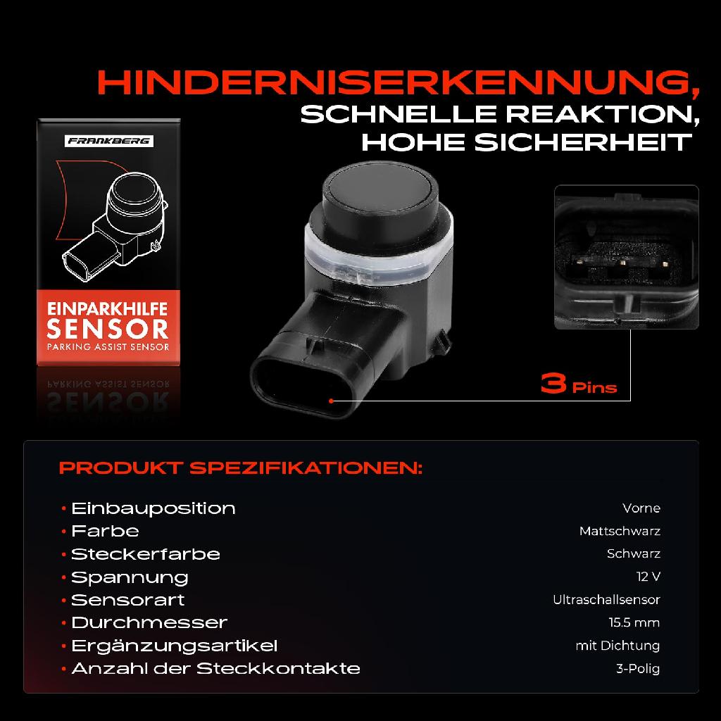 1x Parksensor PDC Sensor Vorne für BMW X3 E83 2.0L 3.0L 2006-2010