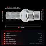 5x Radschraube für VW Transporter T5 Multivan Audi Q7