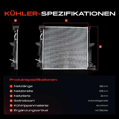 1x Kühler Wasserkühler Motorkühler für Mitsubishi L 200/Triton 2.5L 2005-2013 Bild 1x Kühler Wasserkühler Motorkühler für Mitsubishi L 200/Triton 2.5L 2005-2013