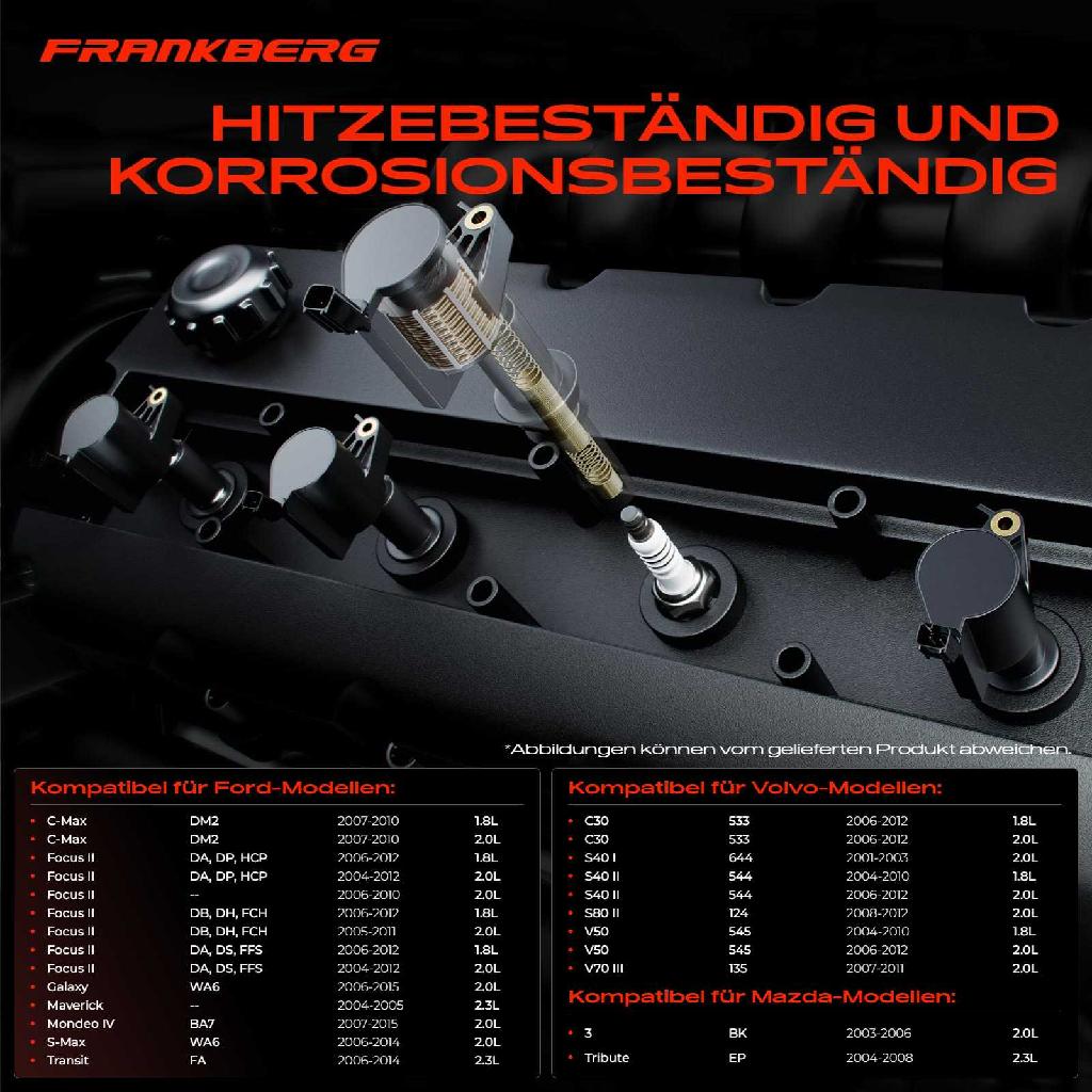 4x Zündmodul Zündspule für Ford C-Max Focus II Cabriolet Stufenheck Turnier Galaxy Maverick Mondeo IV S-Max