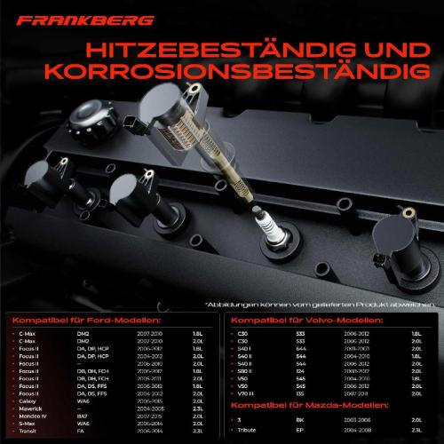 Frankberg 4x Z ndmodul Z ndspule f r Ford C-Max Focus II Cabriolet Stufenheck Turnier Galaxy Maverick Mondeo IV S-Max Bild Frankberg 4x Z ndmodul Z ndspule f r Ford C-Max Focus II Cabriolet Stufenheck Turnier Galaxy Maverick Mondeo IV S-Max