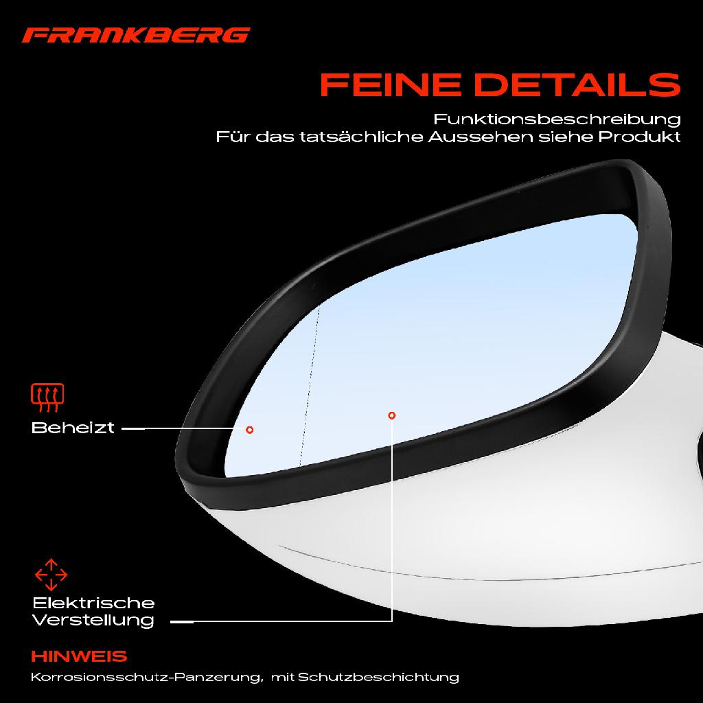 1x Außenspiegel Links für VW Amarok 2H S1B S6B S7 Pritsche 2.0L 3.0L 2010-2022