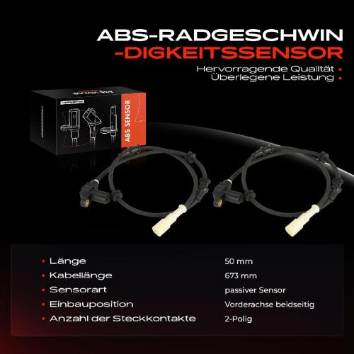 Frankberg 2x ABS Sensor Vorderachse beidseitig für Opel Vectra B Caravan CC 1.6L 1.7L 1.8L 2.0L 2.2L 2.5L 2.6L 1995-2003 Bild Frankberg 2x ABS Sensor Vorderachse beidseitig für Opel Vectra B Caravan CC 1.6L 1.7L 1.8L 2.0L 2.2L 2.5L 2.6L 1995-2003