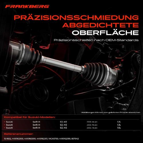 1x Antriebswelle Gelenksatz Vorderachse für Suzuki Swift 3 EZ MZ 1.3L 1.5L Bild 1x Antriebswelle Gelenksatz Vorderachse für Suzuki Swift 3 EZ MZ 1.3L 1.5L