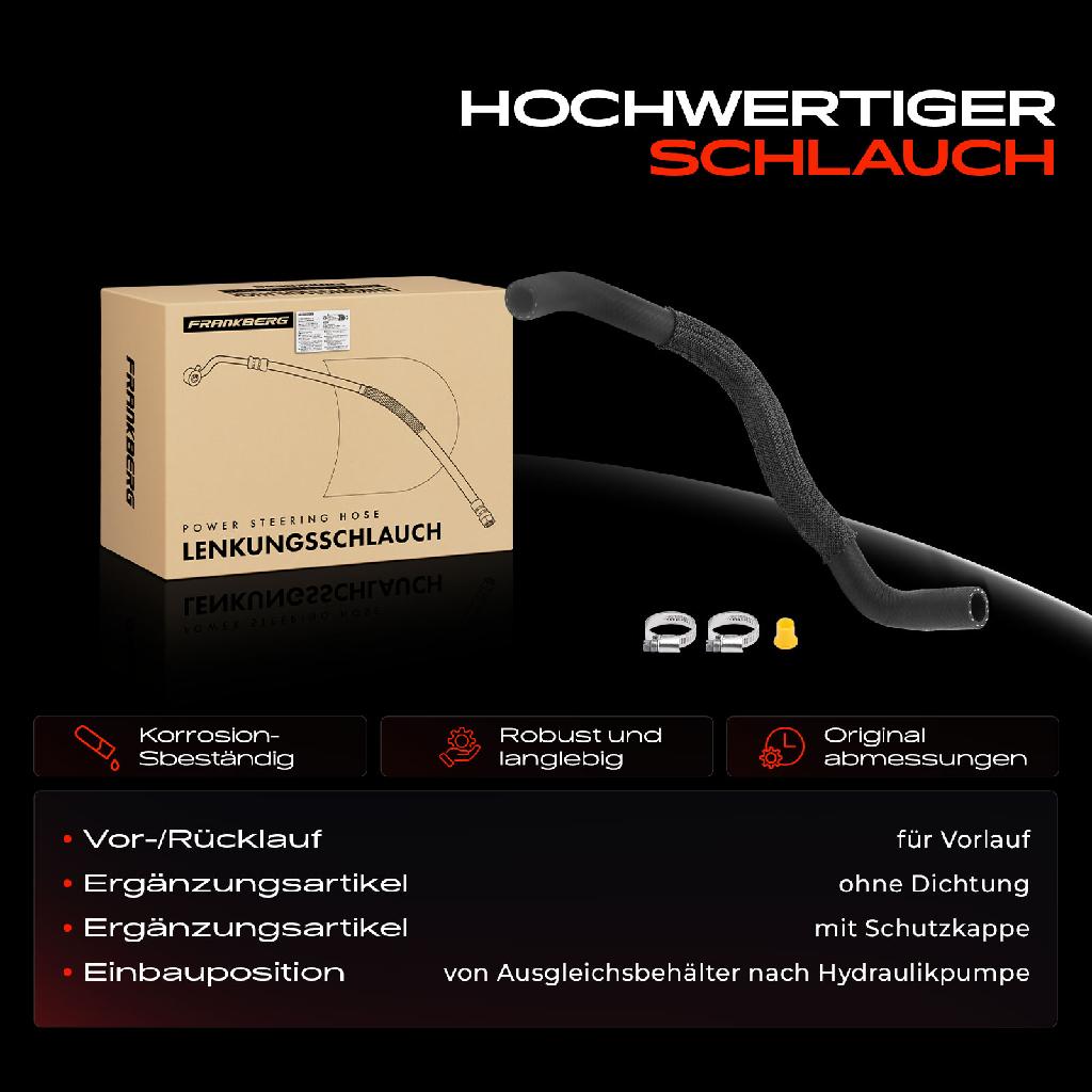 1x Hydraulikschlauch Lenkung für BMW 5er E60 5er Touring E61 6er E63 540i 550i 650i