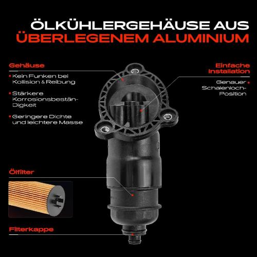 1x Ölfiltergehäuse für Audi A4 8K2 8K5 A6 4G2 4GC 4G5 4GD A5 A7 Bild 1x Ölfiltergehäuse für Audi A4 8K2 8K5 A6 4G2 4GC 4G5 4GD A5 A7