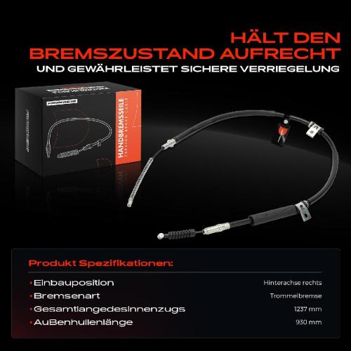 1x Seilzug Feststellbremse Hinterachse rechts für Hyundai Trajet FO 2000-2004 2.0L 2.7L Bild 1x Seilzug Feststellbremse Hinterachse rechts für Hyundai Trajet FO 2000-2004 2.0L 2.7L