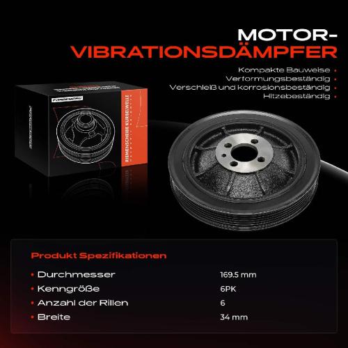 Frankberg 1x Riemenscheibe Kurbelwelle für Opel Vectra C Z02 Fiat Bravo II Alfa Romeo Jeep Bild Frankberg 1x Riemenscheibe Kurbelwelle für Opel Vectra C Z02 Fiat Bravo II Alfa Romeo Jeep