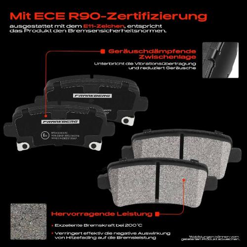4x Bremsbeläge Hinterachse für Chevrolet Malibu Opel Insignia A Sports Tourer Stufenheck Saab 9-5 Bild 4x Bremsbeläge Hinterachse für Chevrolet Malibu Opel Insignia A Sports Tourer Stufenheck Saab 9-5