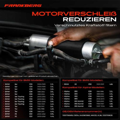1x Kraftstofffilter für BMW 5er Touring E39 E38 X5 E53 1998-2004 Bild 1x Kraftstofffilter für BMW 5er Touring E39 E38 X5 E53 1998-2004