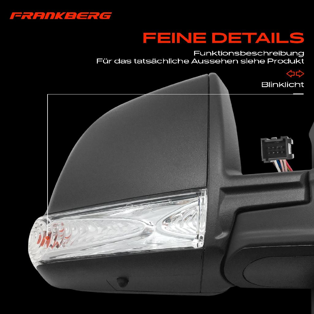 1x Außenspiegel Rechts für Fiat Doblo MPV 263 Opel Combo Tour X12 Bj ab 2010