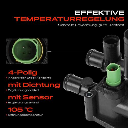 Frankberg 1x Thermostat Kühlmittel für VW Golf 4 Polo Passat Bora Audi A3 8P Skoda Octavia I Bild Frankberg 1x Thermostat Kühlmittel für VW Golf 4 Polo Passat Bora Audi A3 8P Skoda Octavia I
