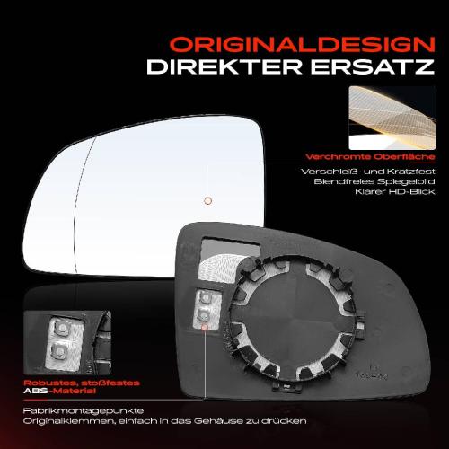 1x Spiegelglas Außenspiegel links für Opel Meriva X03 1.3L 1.4L 1.6L 2003-2010 Bild 1x Spiegelglas Außenspiegel links für Opel Meriva X03 1.3L 1.4L 1.6L 2003-2010