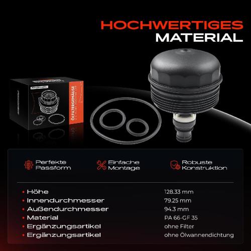 1x Ölfiltergehäuse Deckel für BMW E46 E90-E93 E81 E82 E87 E88 E60 E61 X1 X3 Z4 Bild 1x Ölfiltergehäuse Deckel für BMW E46 E90-E93 E81 E82 E87 E88 E60 E61 X1 X3 Z4