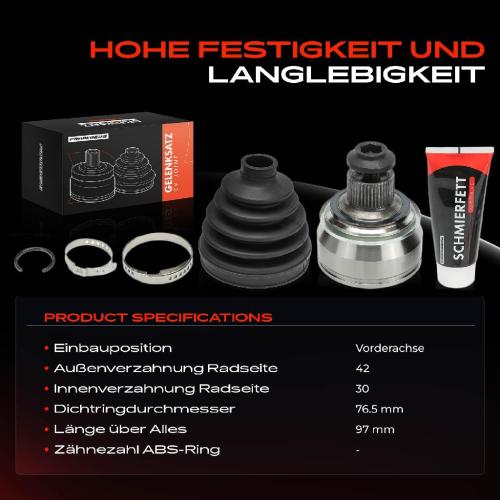 Frankberg 1x Antriebswelle Gelenksatz Vorderachse für VW Touareg Audi A6 4A2 C8 A7 4KA Q5 Q8 E-Tron Bild Frankberg 1x Antriebswelle Gelenksatz Vorderachse für VW Touareg Audi A6 4A2 C8 A7 4KA Q5 Q8 E-Tron