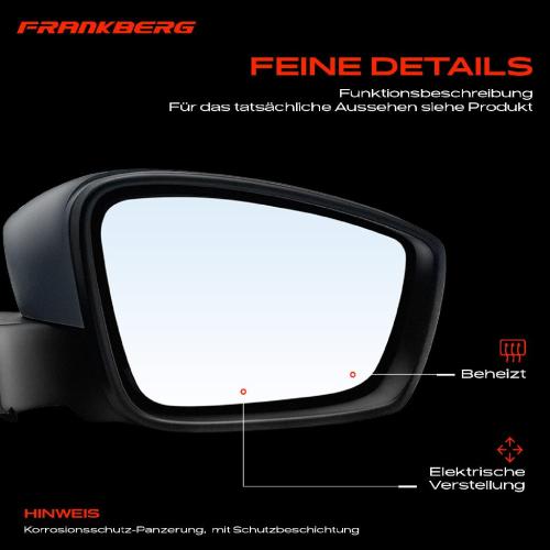 Frankberg 1x Außenspiegel Rechts für Skoda Fabia III Kombi NJ3 NJ5 Bj ab 2014 Bild Frankberg 1x Außenspiegel Rechts für Skoda Fabia III Kombi NJ3 NJ5 Bj ab 2014