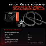 1x Zahnriemensatz Zahnriemen für Opel Astra F Corsa B Vectra B Tigra 1.4L-1.8L