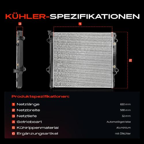 Frankberg 1x Kühler Wasserkühler Motorkühler für Toyota Land Cruiser Prado J12 2002-2010 Bild Frankberg 1x Kühler Wasserkühler Motorkühler für Toyota Land Cruiser Prado J12 2002-2010