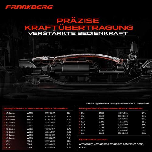 1x Seilzug Feststellbremse Mitte für Mercedes-Benz W203 CL203 S203 C209 A209 Bild 1x Seilzug Feststellbremse Mitte für Mercedes-Benz W203 CL203 S203 C209 A209