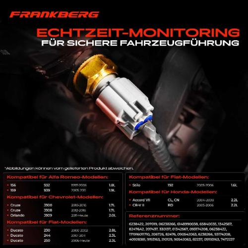 Frankberg 1x Kühlmitteltemperatursensor für Opel Corsa D Astra G Fiat Ducato Iveco Alfa Romeo Bild Frankberg 1x Kühlmitteltemperatursensor für Opel Corsa D Astra G Fiat Ducato Iveco Alfa Romeo