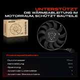 1x Motorkühller Einfachlüfter ohne Kühlerlüfterrahmen VW Touareg 7L6 7L7 7LA Q7 Q7 Van 4LB 6.0L