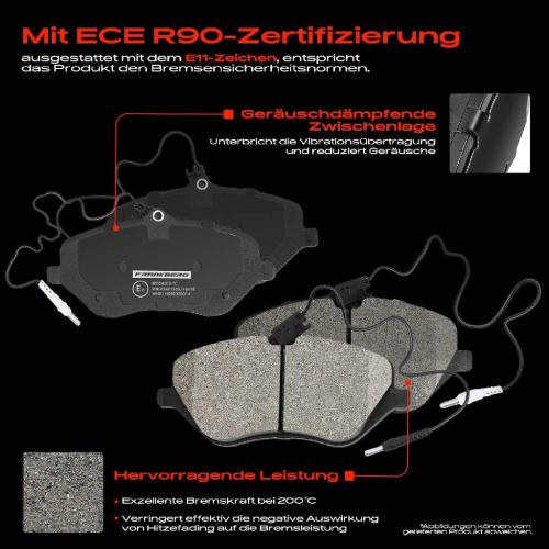 4x Bremsbeläge Vorderachse für Citroën C5 III Break C6 Peugeot 407 Coupe SW 607 2004-2012 Bild 4x Bremsbeläge Vorderachse für Citroën C5 III Break C6 Peugeot 407 Coupe SW 607 2004-2012