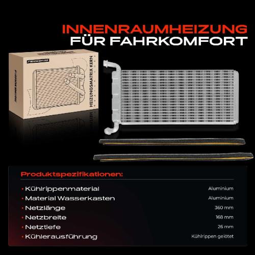 1x Wärmetauscher Innenraumheizung für Mercedes-Benz Viano Vito W639 Mixto 2003-2014 Bild 1x Wärmetauscher Innenraumheizung für Mercedes-Benz Viano Vito W639 Mixto 2003-2014