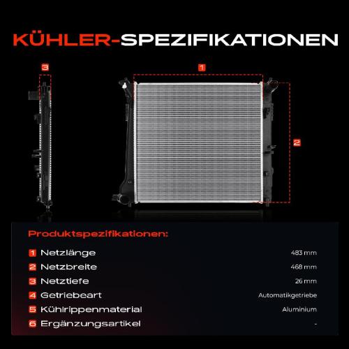 1x Kühler Wasserkühler Motorkühler für Hyundai Tucson 1.6 T-GDi AWD 2015-2020 Bild 1x Kühler Wasserkühler Motorkühler für Hyundai Tucson 1.6 T-GDi AWD 2015-2020