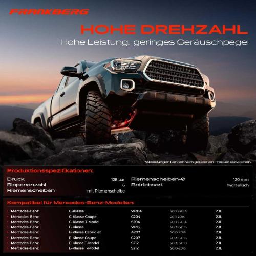 Frankberg 1x Servopumpe hydraulisch für Mercedes-Benz W204 S204 C204 W212 S212 2.1L Bild Frankberg 1x Servopumpe hydraulisch für Mercedes-Benz W204 S204 C204 W212 S212 2.1L