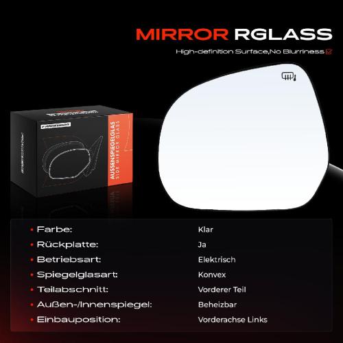 1x Spiegelglas Außenspiegel links für Opel Agila (B) H08 Suzuki Splash EX Bild 1x Spiegelglas Außenspiegel links für Opel Agila (B) H08 Suzuki Splash EX