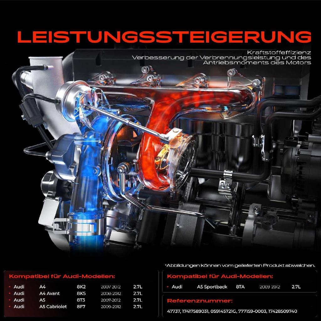 1x Abgasturbolader für Audi A4 8K2 A4 Avant 8K5 A5 8T3 A5 Cabriolet 8F7 A5 Sportback 8TA 2.7L 2007-2012