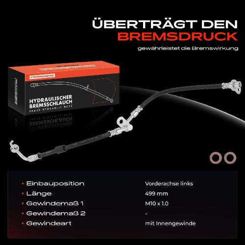 1x Bremsschlauch Bremsschläuche Vorderachse Links für Mazda MX-5 III 1.8L 2.0L 2005-2014 Bild 1x Bremsschlauch Bremsschläuche Vorderachse Links für Mazda MX-5 III 1.8L 2.0L 2005-2014