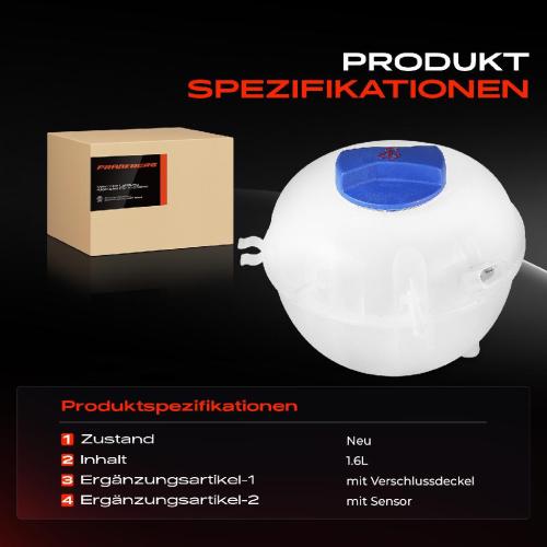 Frankberg 1x Ausgleichsbehälter Kühlmittelbehälter für VW Transporter V VI 2.0L 2010-2018 Bild Frankberg 1x Ausgleichsbehälter Kühlmittelbehälter für VW Transporter V VI 2.0L 2010-2018